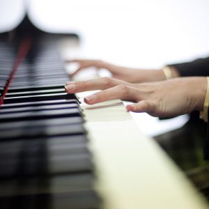 Music Class student playing piano