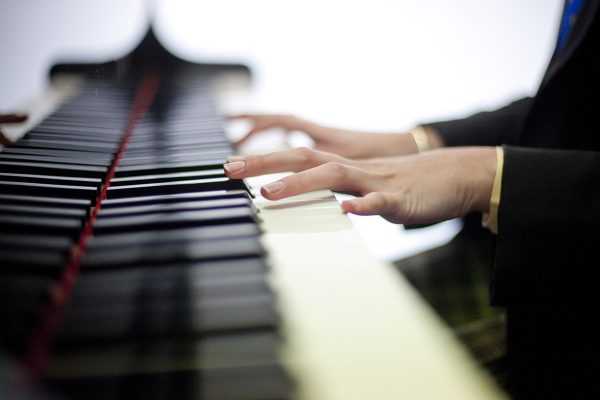 Music Class student playing piano